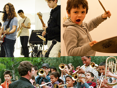 Enfants et ados jouant de la musique